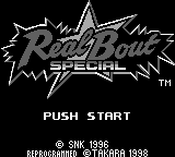 Nettou Real Bout Garou Densetsu Special title screen for GameBoy